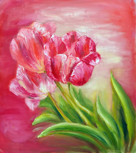 Oil Painting tulips — Stock Photo © Valenty #10679464