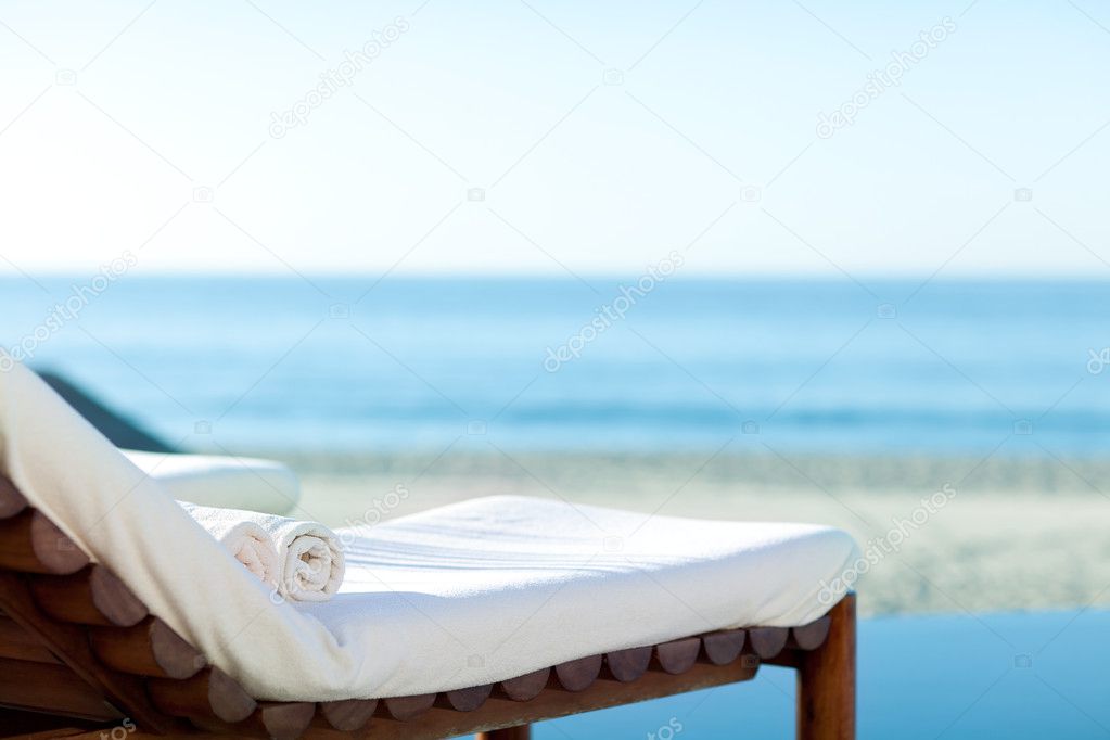 Sunbed on a beach