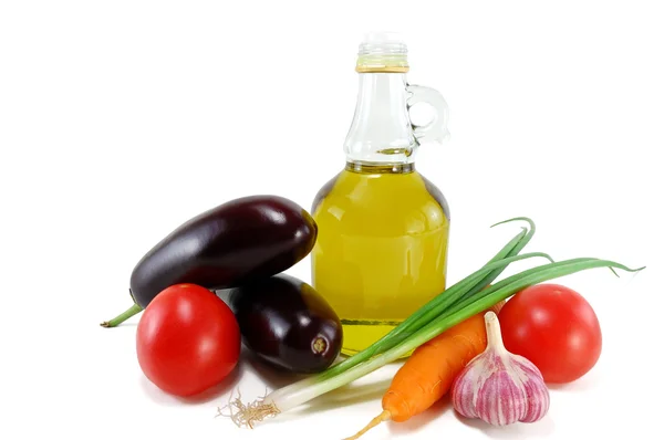 Warzywa i oliwy z oliwek — Zdjęcie stockowe
