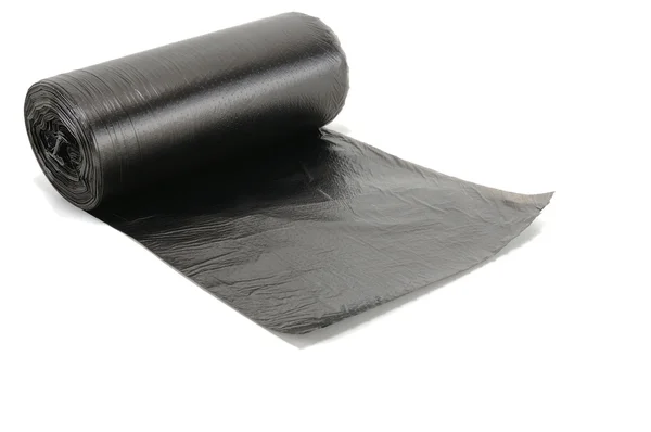 Roll of black garbage bags — Stock Photo, Image