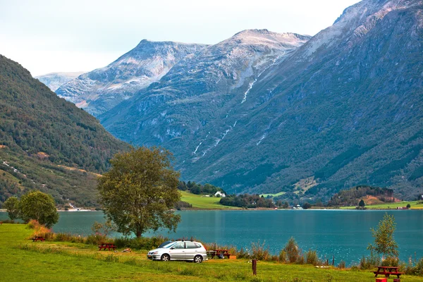 Zelten in Norwegen — Stockfoto