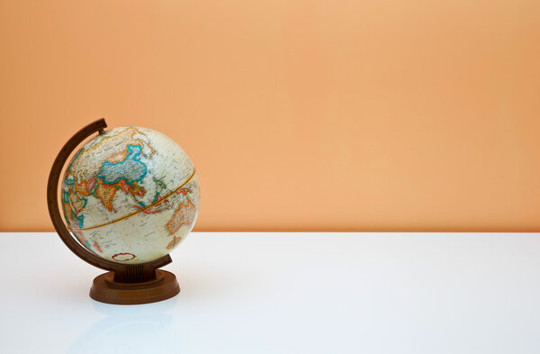 The globe on the students desk