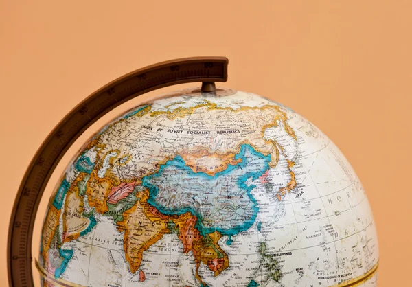 The globe closeup with China and Asia — Stock Photo, Image