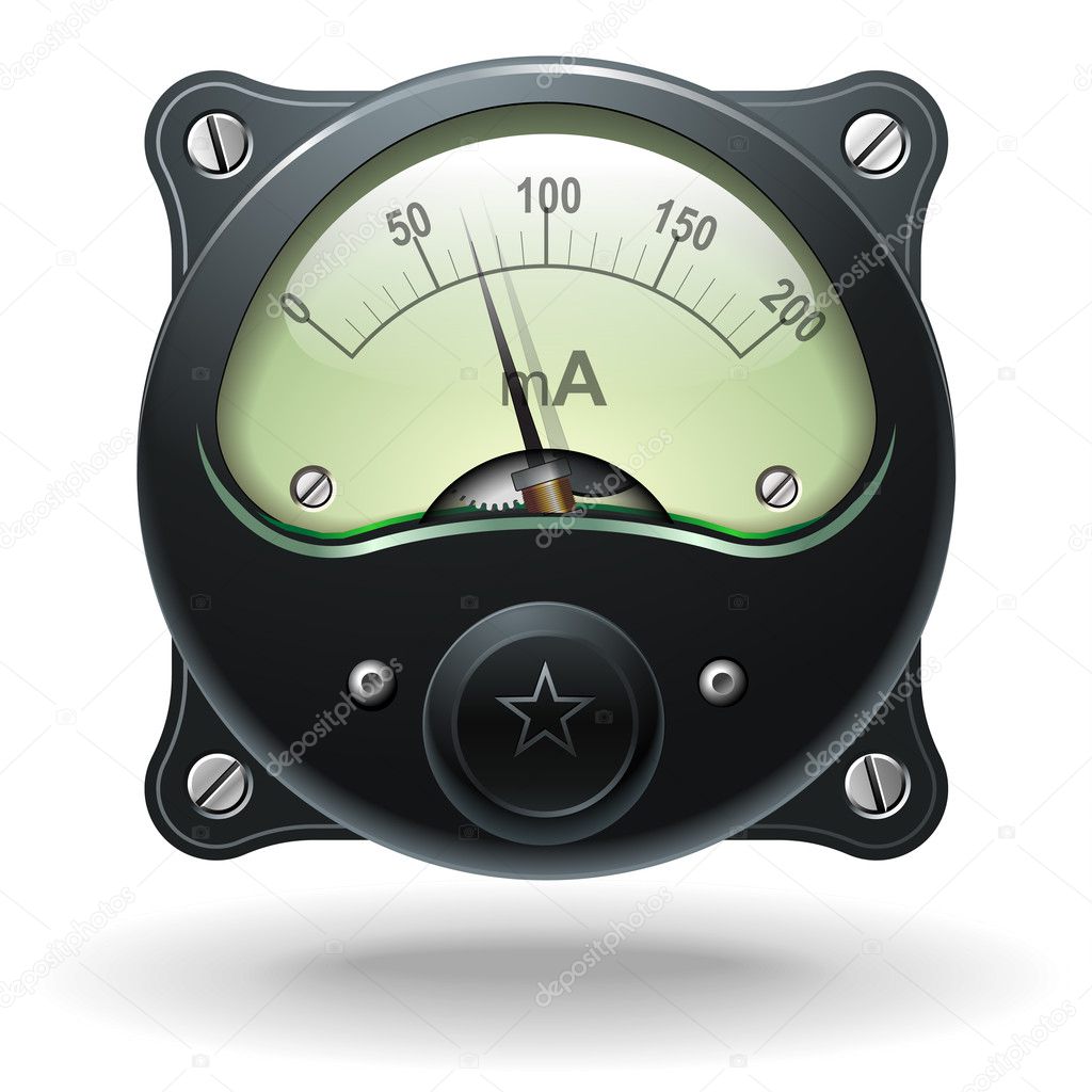 Electronic analog VU signal meter Stock Illustration by ©vittore 12393558