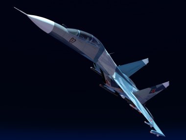 Russian combat plane clipart