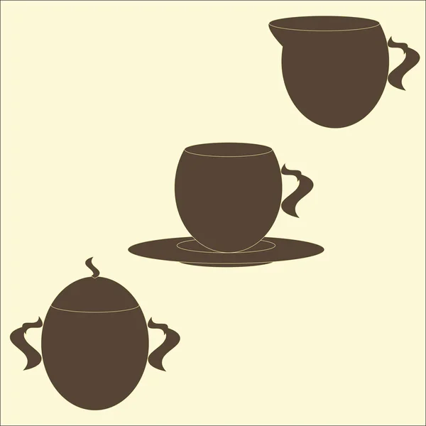Ensemble de café — Image vectorielle
