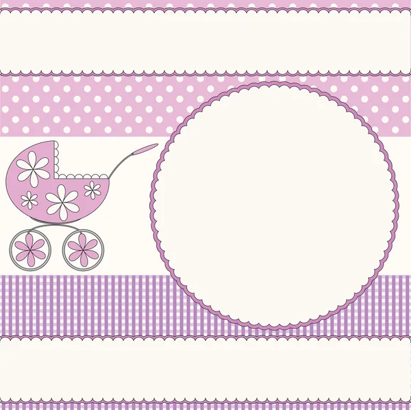 stock vector Baby girl pink background