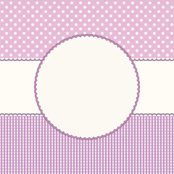 Fond bébé rose avec cadre — Image vectorielle