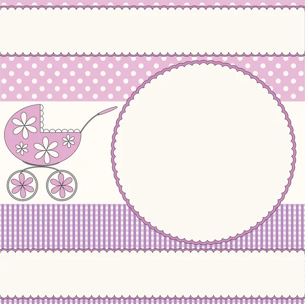 赤ちゃんの女の子のピンクの背景 ロイヤリティフリーストックベクター