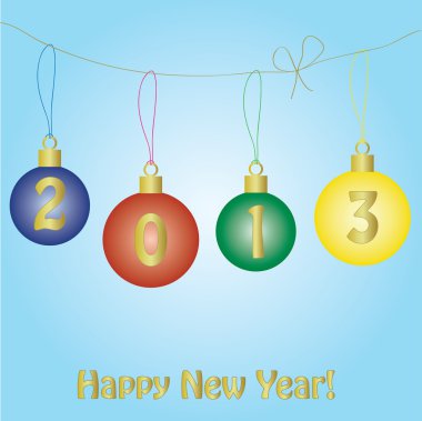Yeni yıl geçmiş Noel topları ile