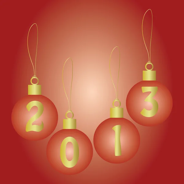 圣诞球与 2013 — 图库矢量图片