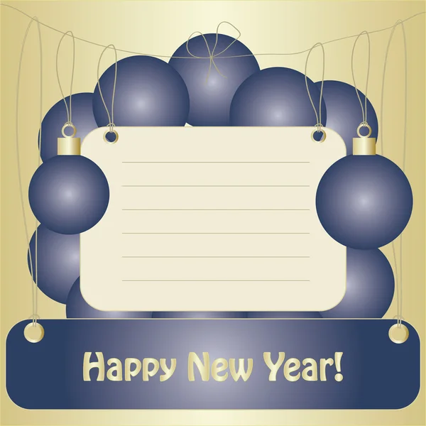 Nieuwe jaar uitnodigingskaart — Stockvector