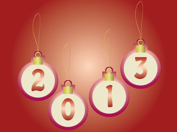 Boule de Noël avec 2013 — Image vectorielle