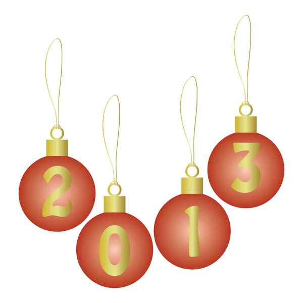 Bola de Natal com 2013 —  Vetores de Stock