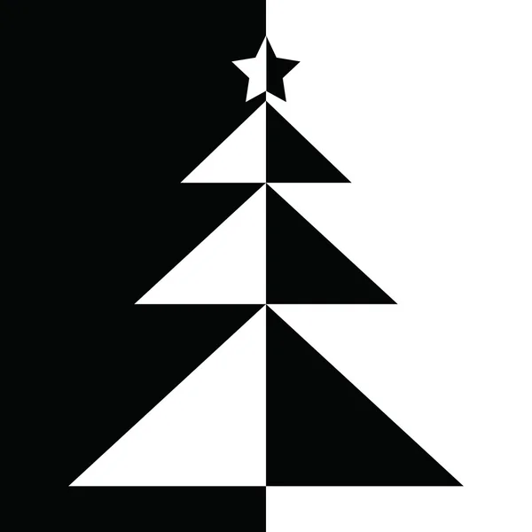 Sfondo di Natale in bianco e nero — Vettoriale Stock