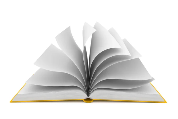 Open book over white background — Stock Photo, Image
