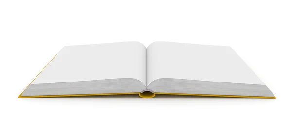 Nyitott könyv fölött fehér háttér — Stock Fotó