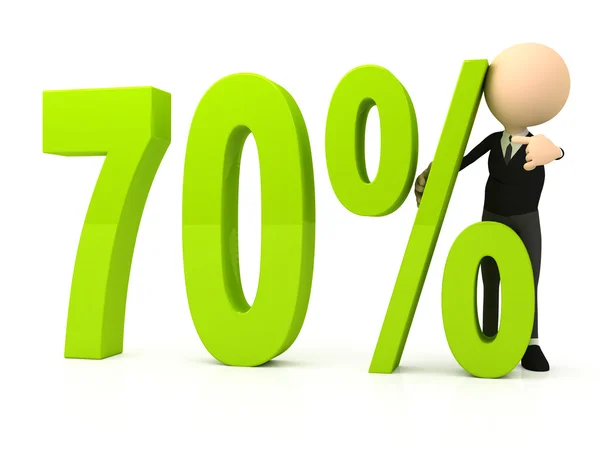 Percent symbol on white background — Stock Photo, Image