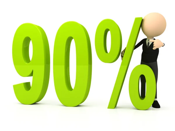 Percent symbol on white background — Stock Photo, Image