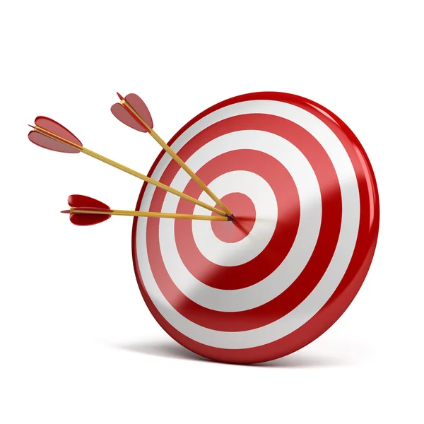 Three arrows in target — Stock Photo, Image