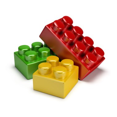 Plastic toy blocks clipart