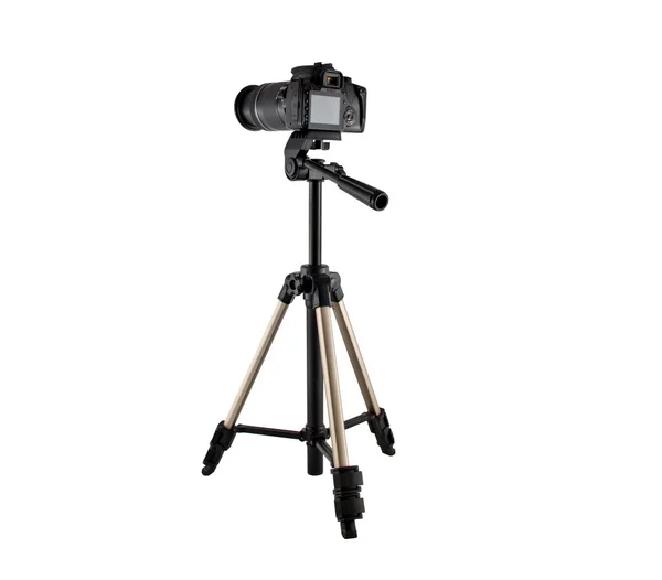 Tripod for video and photo shoot with a camera — Stock Photo, Image