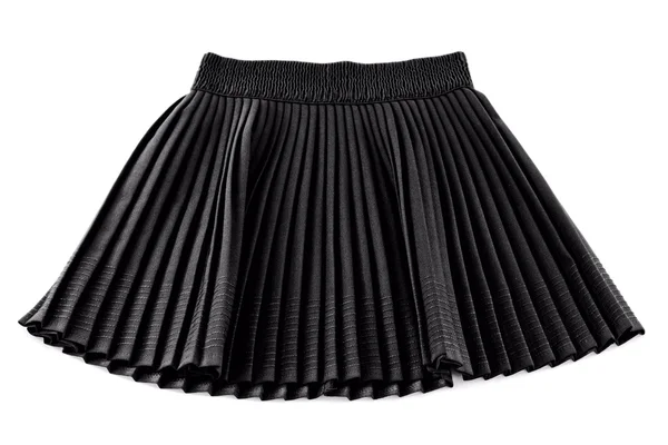Chorna invención plisado falda corta mujer — Foto de Stock