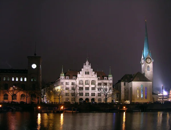 Zurich por la noche — Foto de Stock