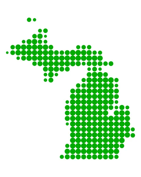 O mapa de Michigan — Vetor de Stock