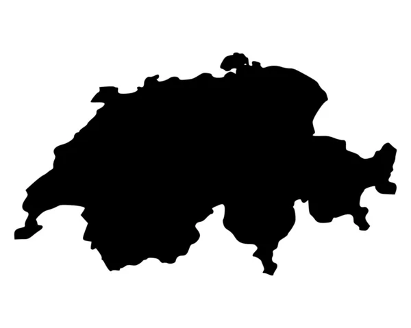 Карта Швейцарія — стоковий вектор