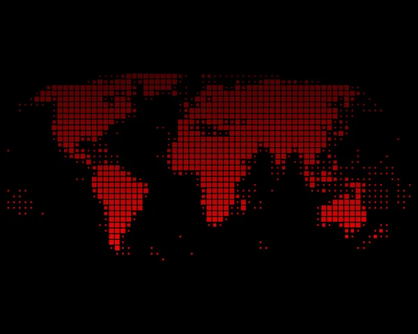 Kaart van de wereld — Stockvector