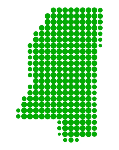 stock vector Map of Mississippi