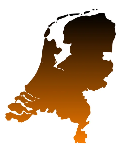 Mapa de los Países Bajos — Vector de stock