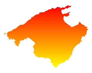 Map of Mallorca clipart