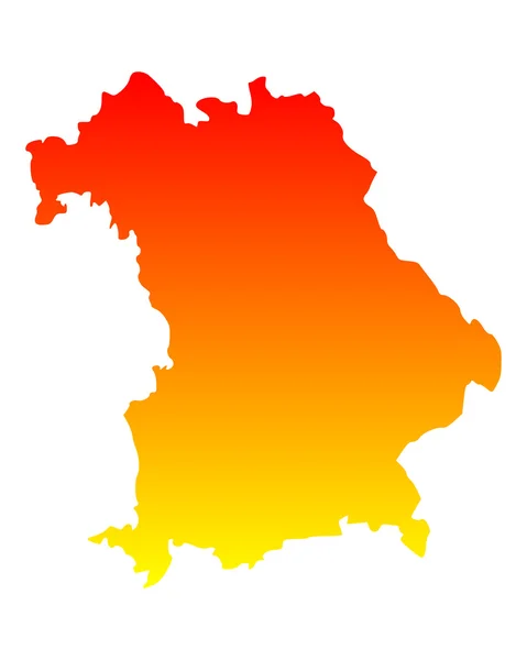 La mappa di Baviera — Vettoriale Stock