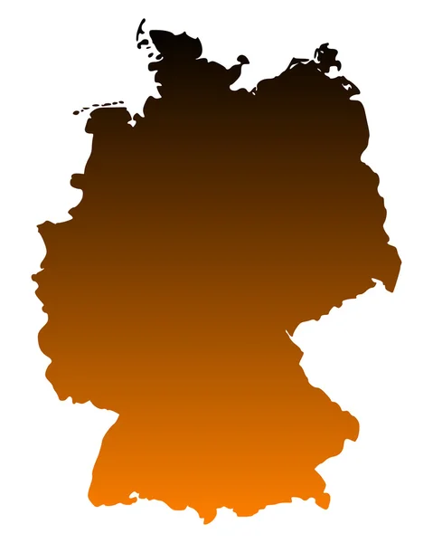 Deutschland-Karte — Stockvektor