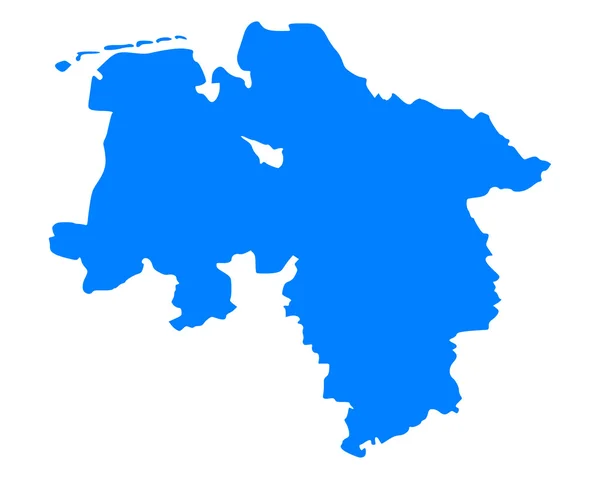 Χάρτης Κάτω Σαξονίας — Διανυσματικό Αρχείο