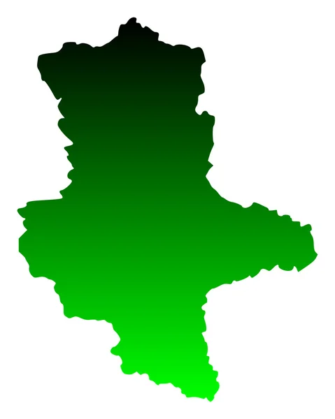 Karta över Sachsen-anhalt — Stock vektor