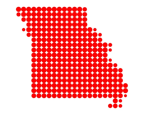 La carte de Missouri — Image vectorielle