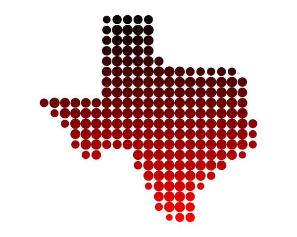 La carte de Texas — Image vectorielle