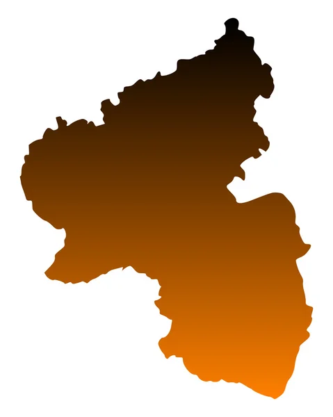Karta över Rheinland-Pfalz — Stock vektor