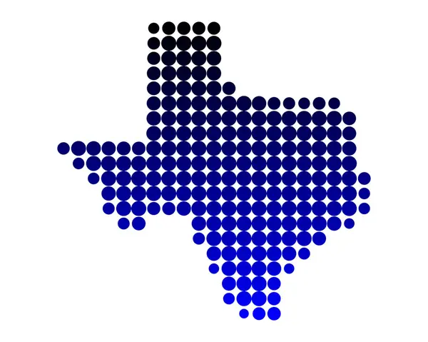 O mapa de Texas — Vetor de Stock