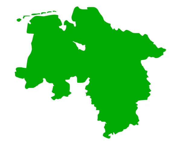 Karte von Niedersachsen — Stockvektor