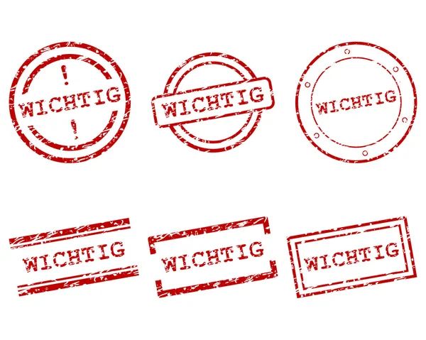 Timbres Wichtig — Image vectorielle