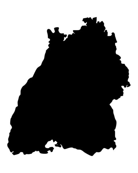 Baden-Wuerttemberg Haritası — Stok Vektör