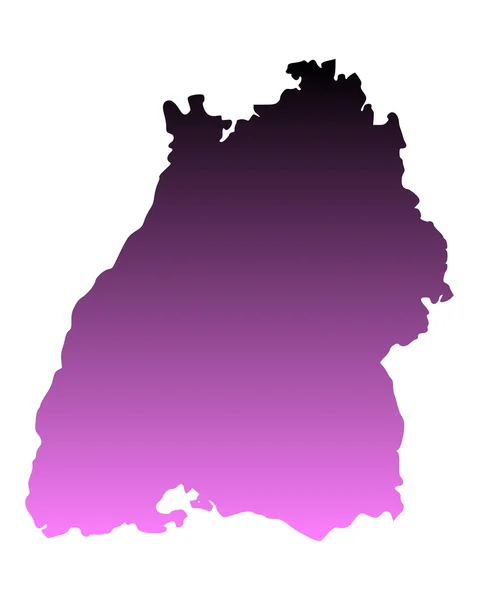 Karta över Baden-Wuerttemberg — Stock vektor