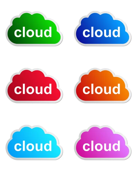 Etiqueta Cloud — Vector de stock