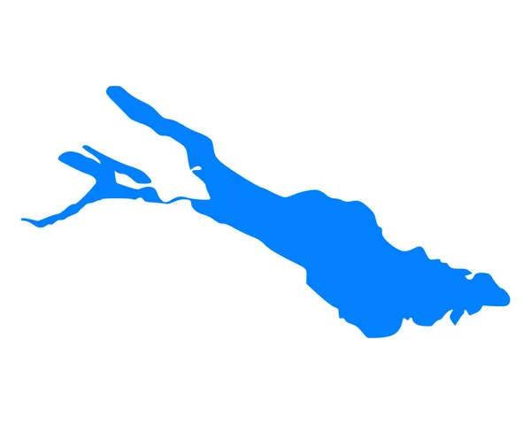 La carte du lac de Constance — Image vectorielle