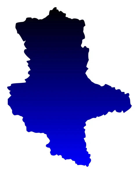 Saksonya-anhalt Haritası — Stok Vektör