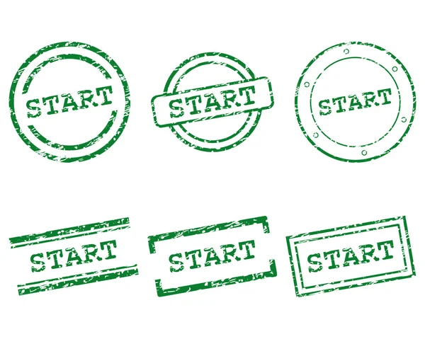 Start stamps — Stock Vector